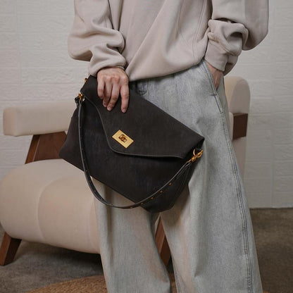 Stylish Urban Envelope Crossbody Bag with Detachable Straps