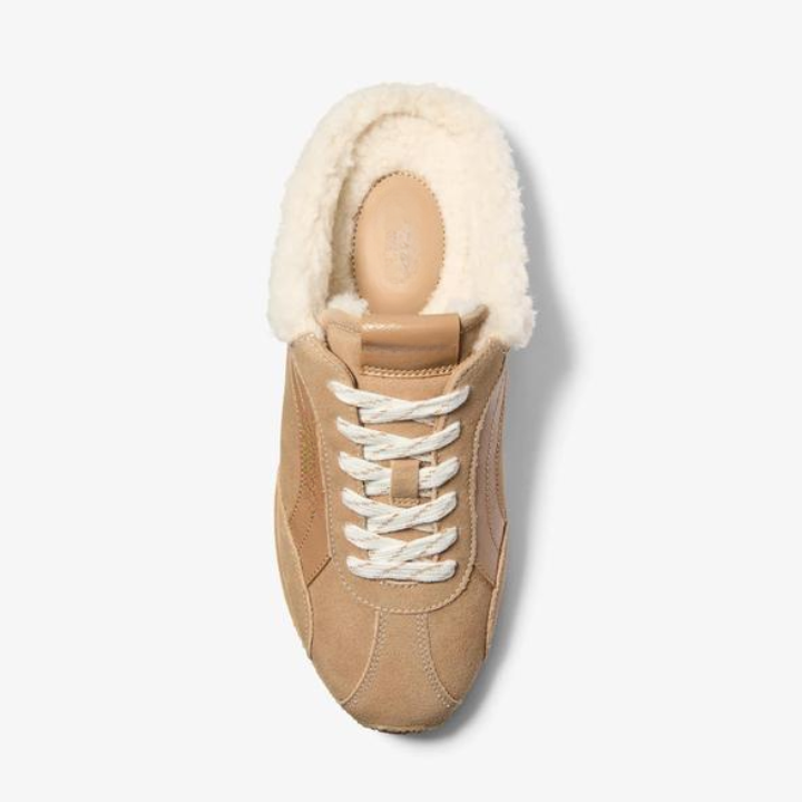 Women’s Faux Shearling Trim Slip On Sneakers